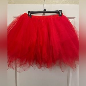 Red tutu petticoat